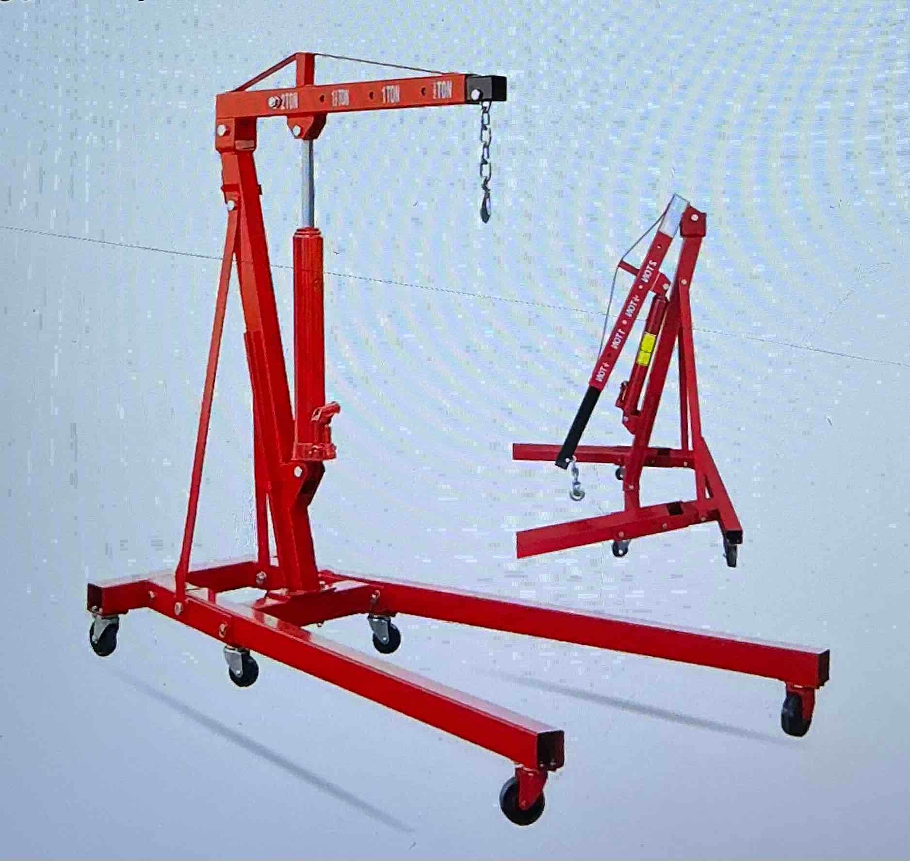 2 Ton Engine Lift Folding Cherry Picker (Red)( incomplete) ( similar) 