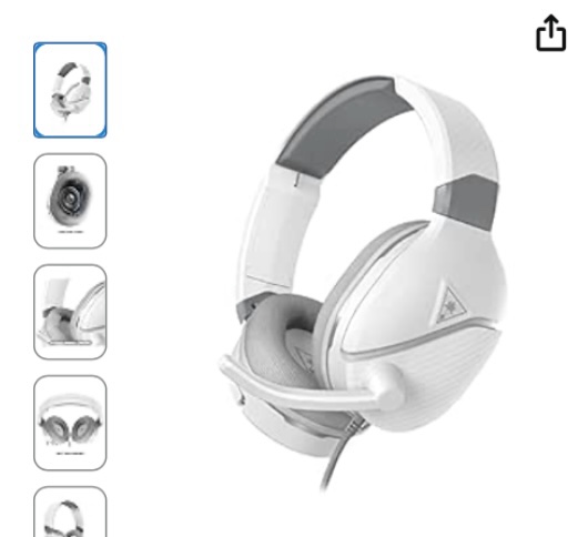 ( pick up cage) Turtle Beach Recon 200 Gen 2 Powered Gaming Headset - Xbox Series X, Xbox Series S & Xbox One, PS5, PS4, Mobile & PC with 3.5mm - Bass Boost, Memory Foam, White