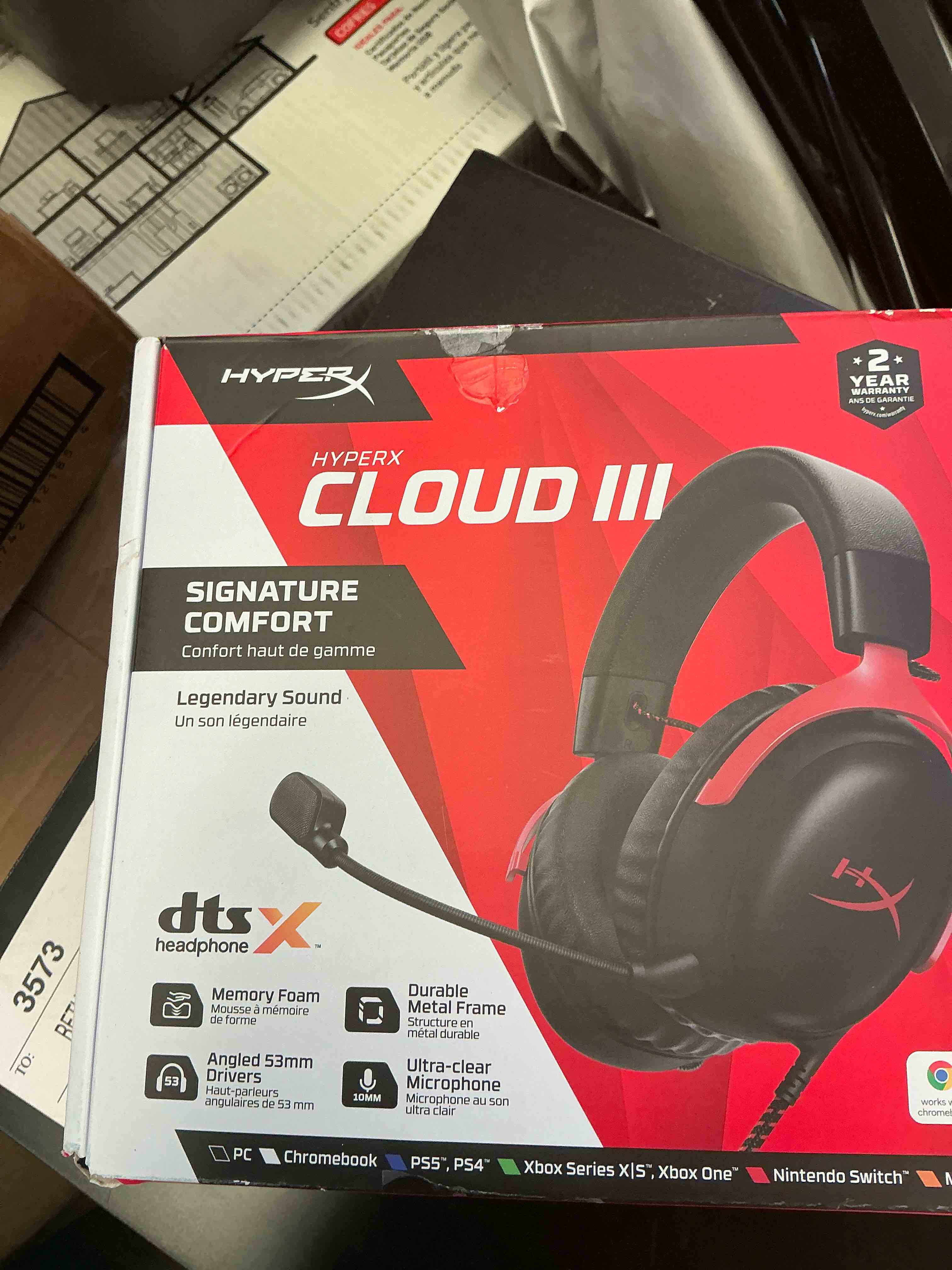 HyperX Cloud III - Wired Gaming Headset - Black/Red