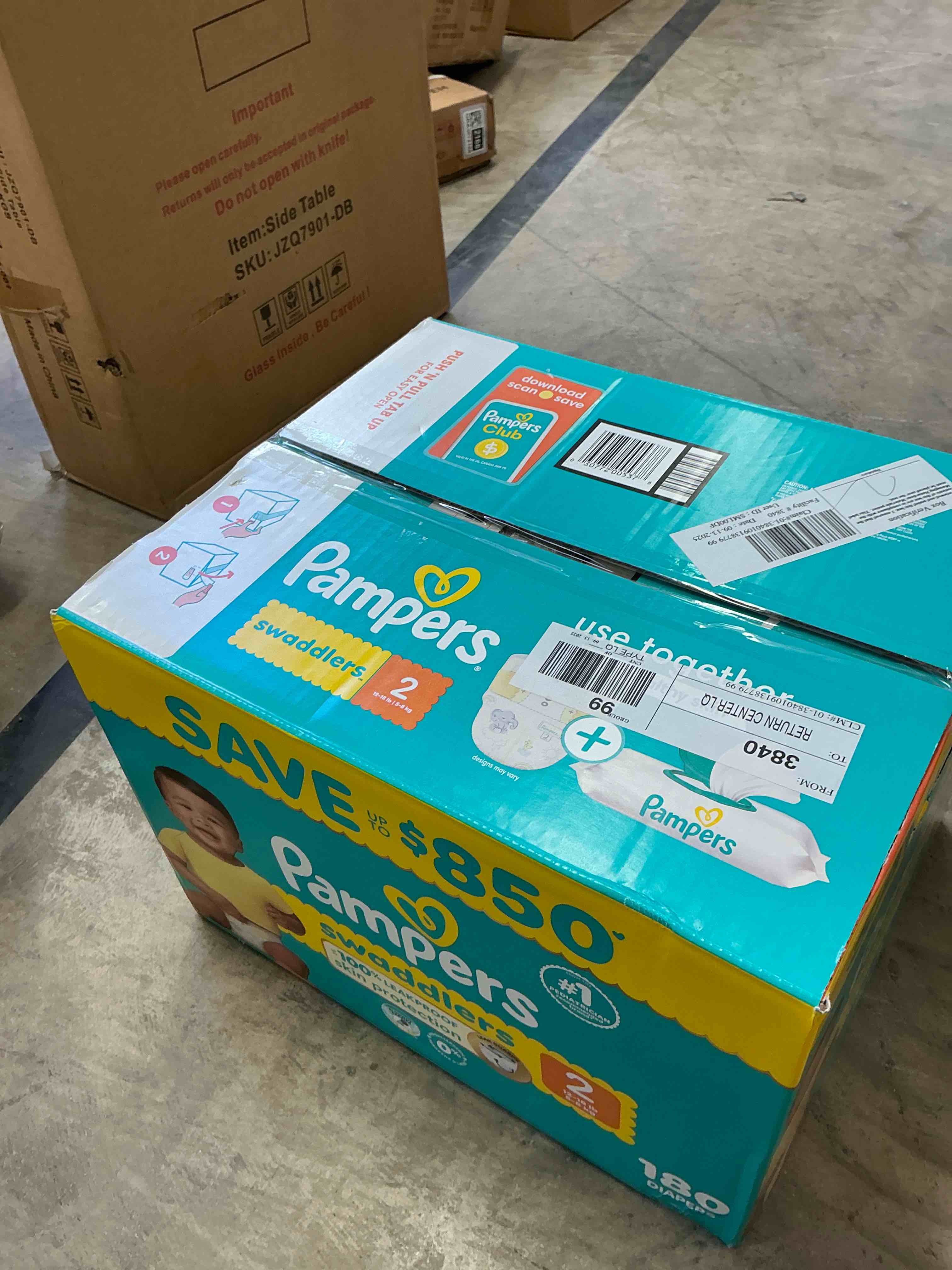 Pampers box of 180 diapers