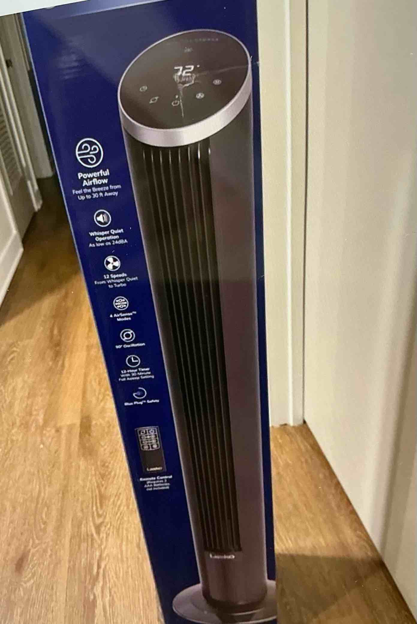 Lasko 42" Oscillating 12-Speed DC Tower Fan with Remote