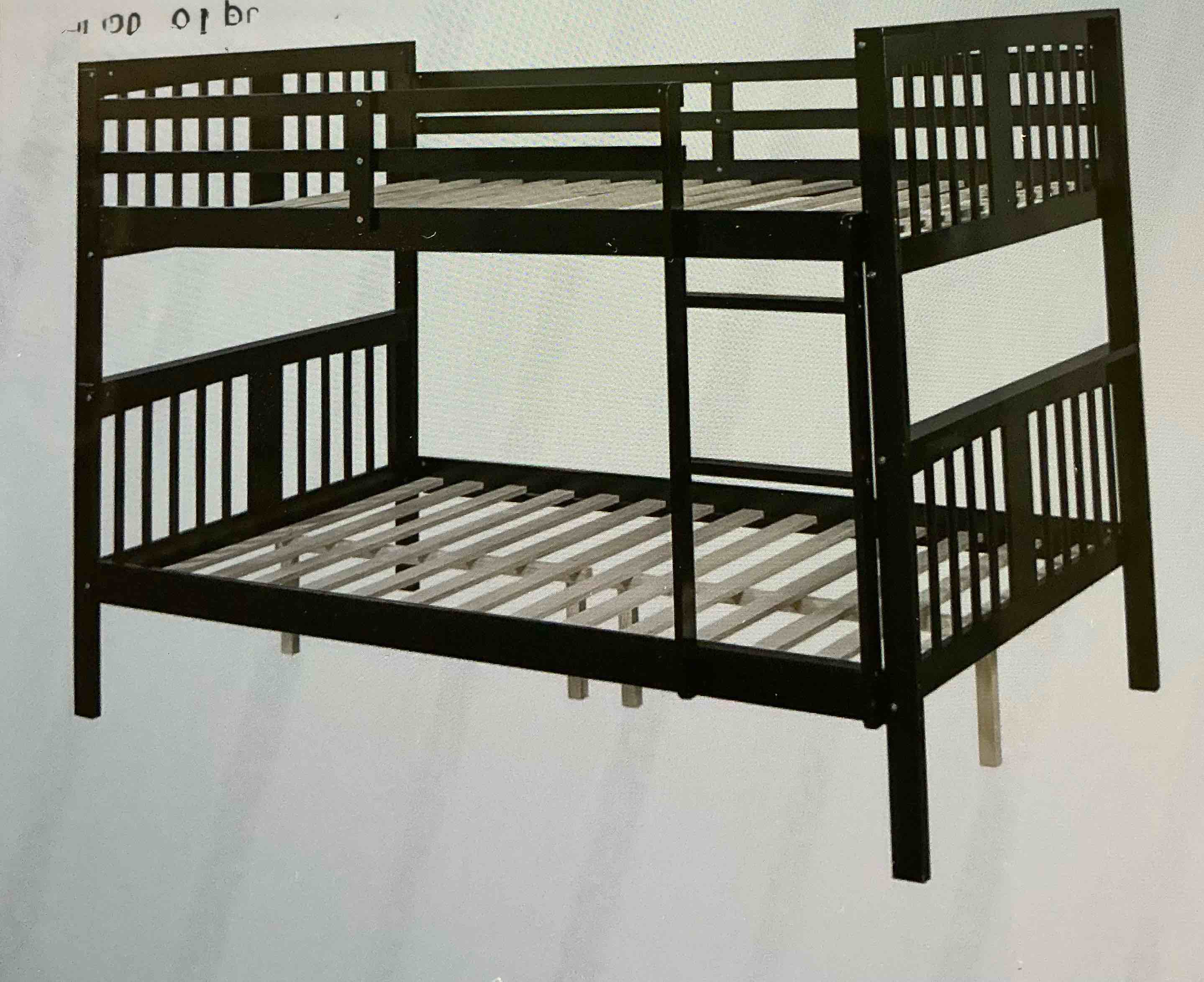 1 set of full size bed espresso color and black (3 boxes to pick up)