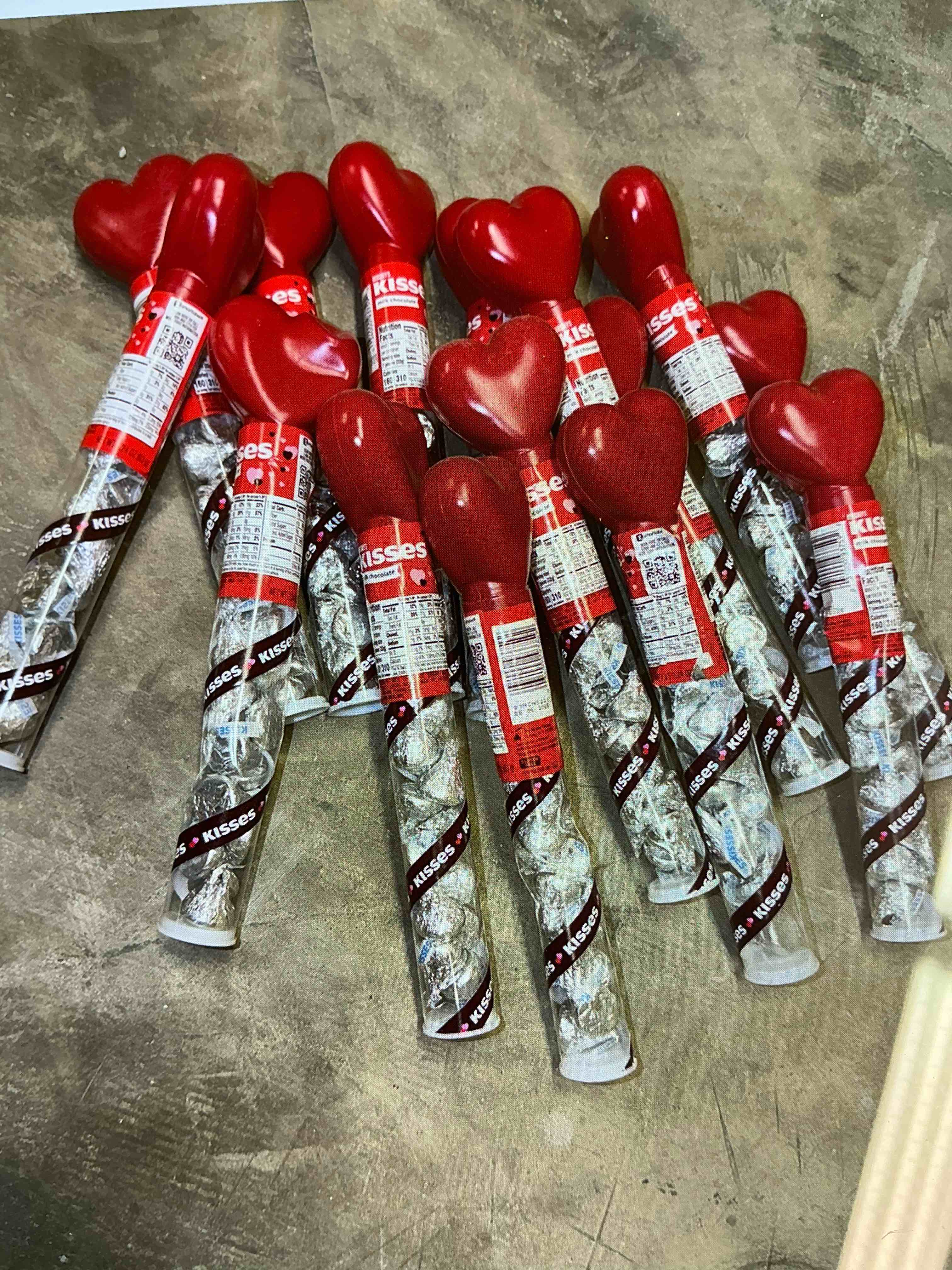 Hershey's Kisses Valentine's Day Milk Chocolate Candy Cane - 2.24oz (15 pieces)
