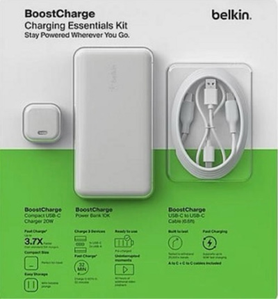 Belkin Boost Charge 20W Wall Charger with 10k Powerbank Bundle