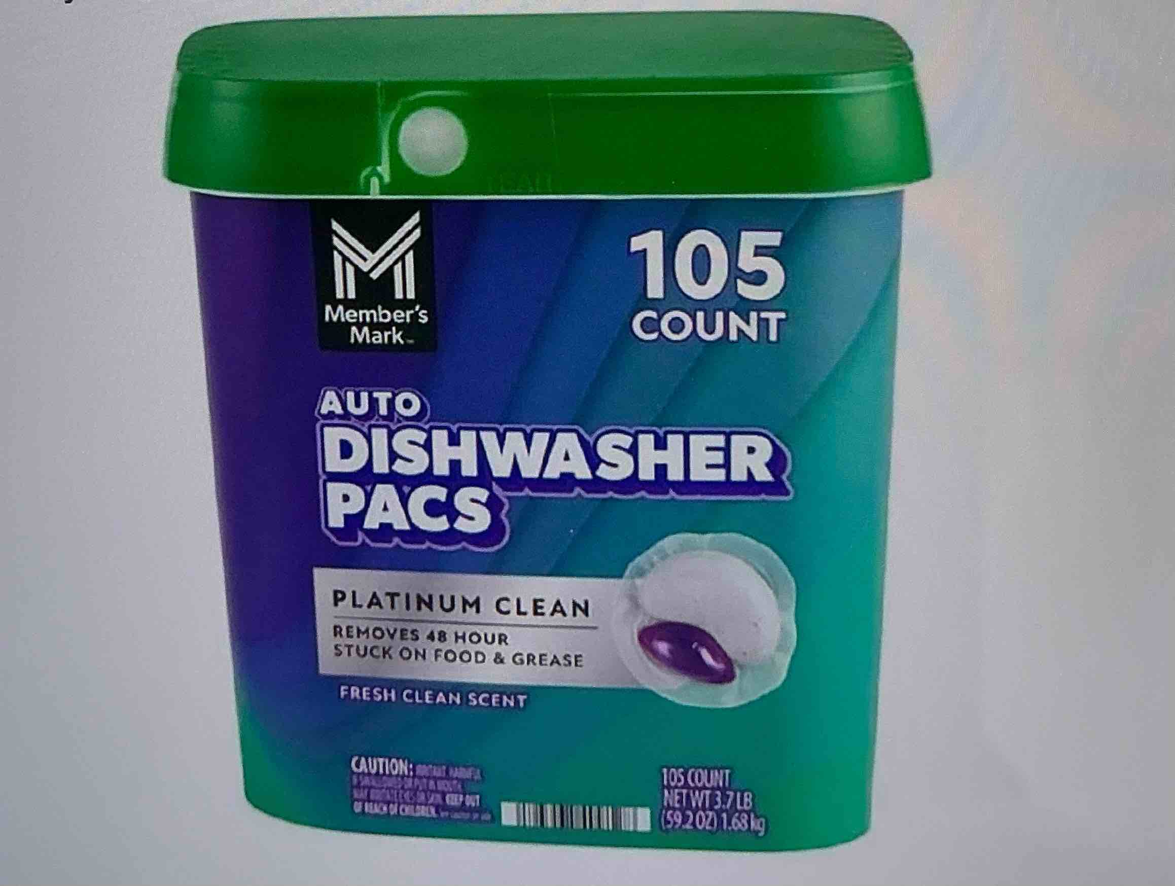 Member Mark Platinum Clean - Automatic dishwasher pack, Fresh Clean, 105 units