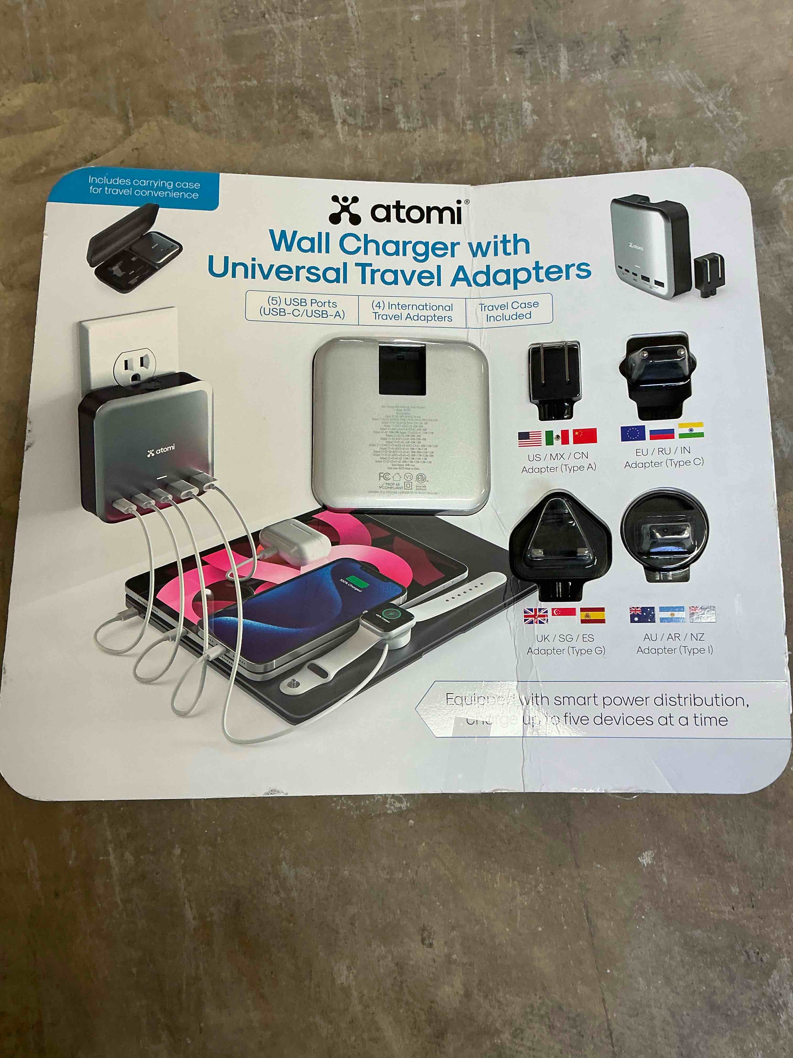 Wall Charger with Universal Travel Adapters