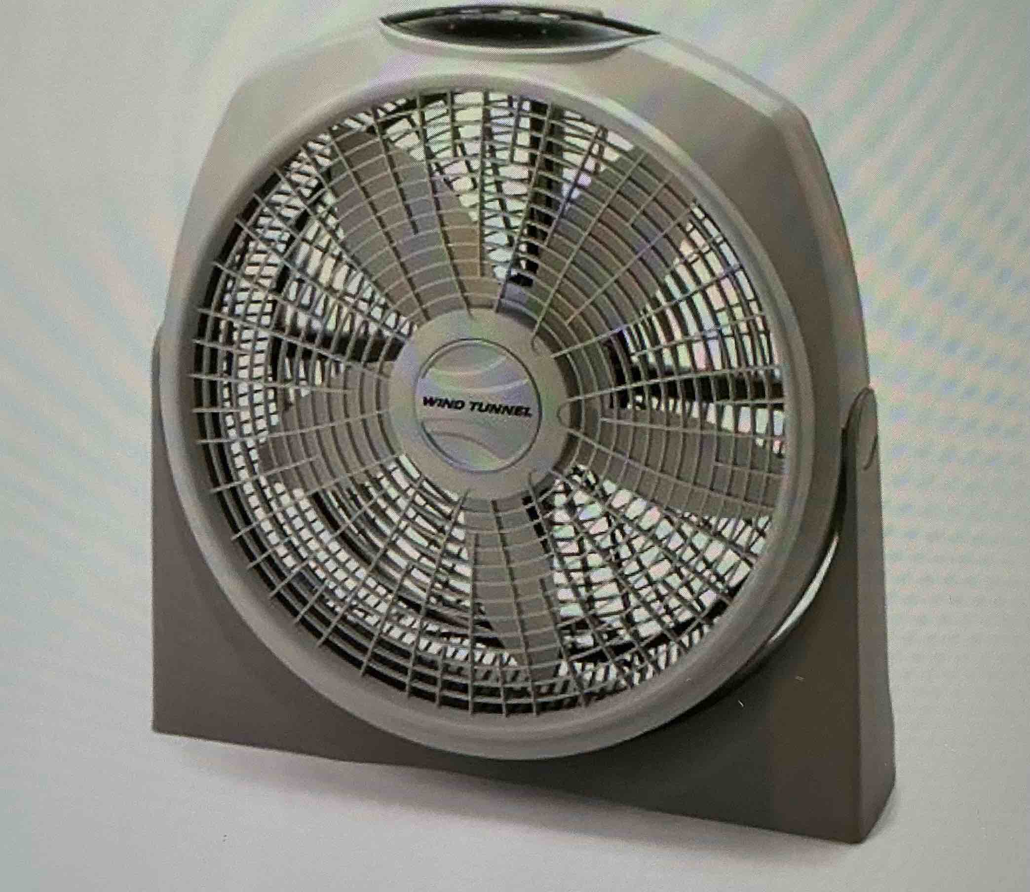Lasko 3-speed fan with 20" wind tunnel with remote control, A20700, gray