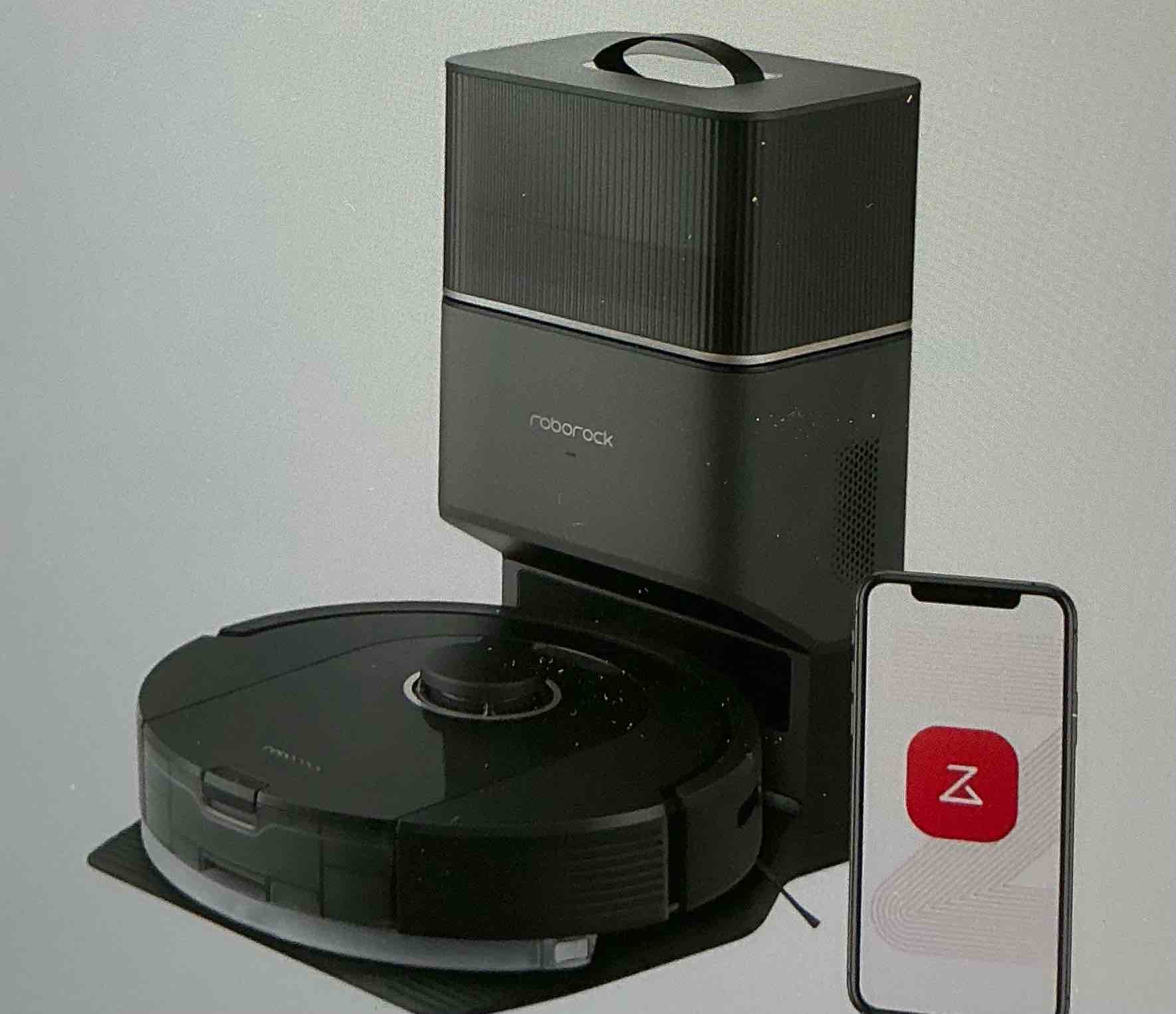 roborock q5 pro+ robot vacuum cleaner and mop, self-empty, maximum suction of 5500 pa, duoroll brush, hands-free cleaning up to 7 weeks, precise navigation, perfect for floors hard, carpets