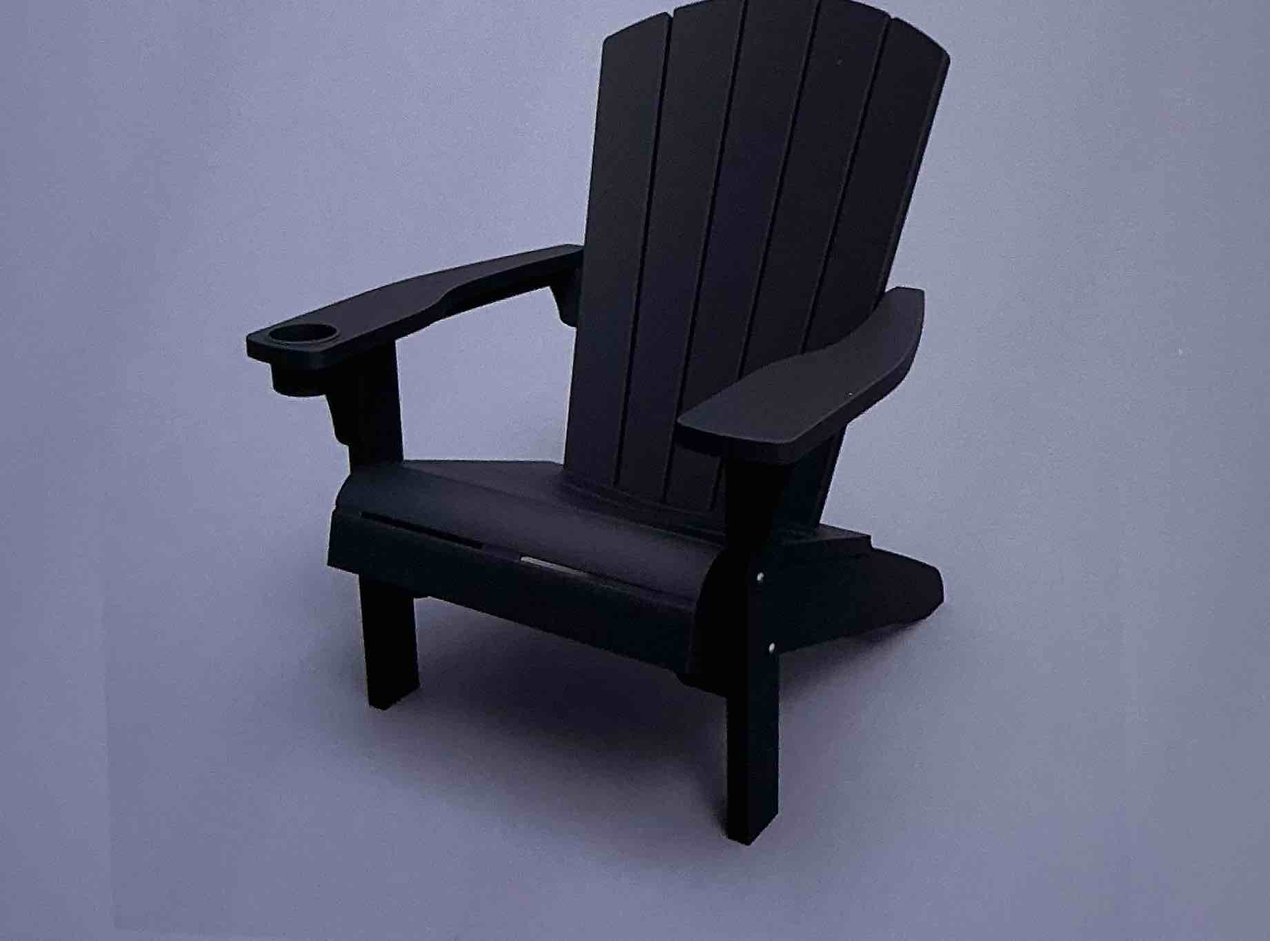 Keter Furniture Patio Chairs with Cusp Holders-Perfect for the Beach, Pool and to Sit in the Fireplace, gray color Dark