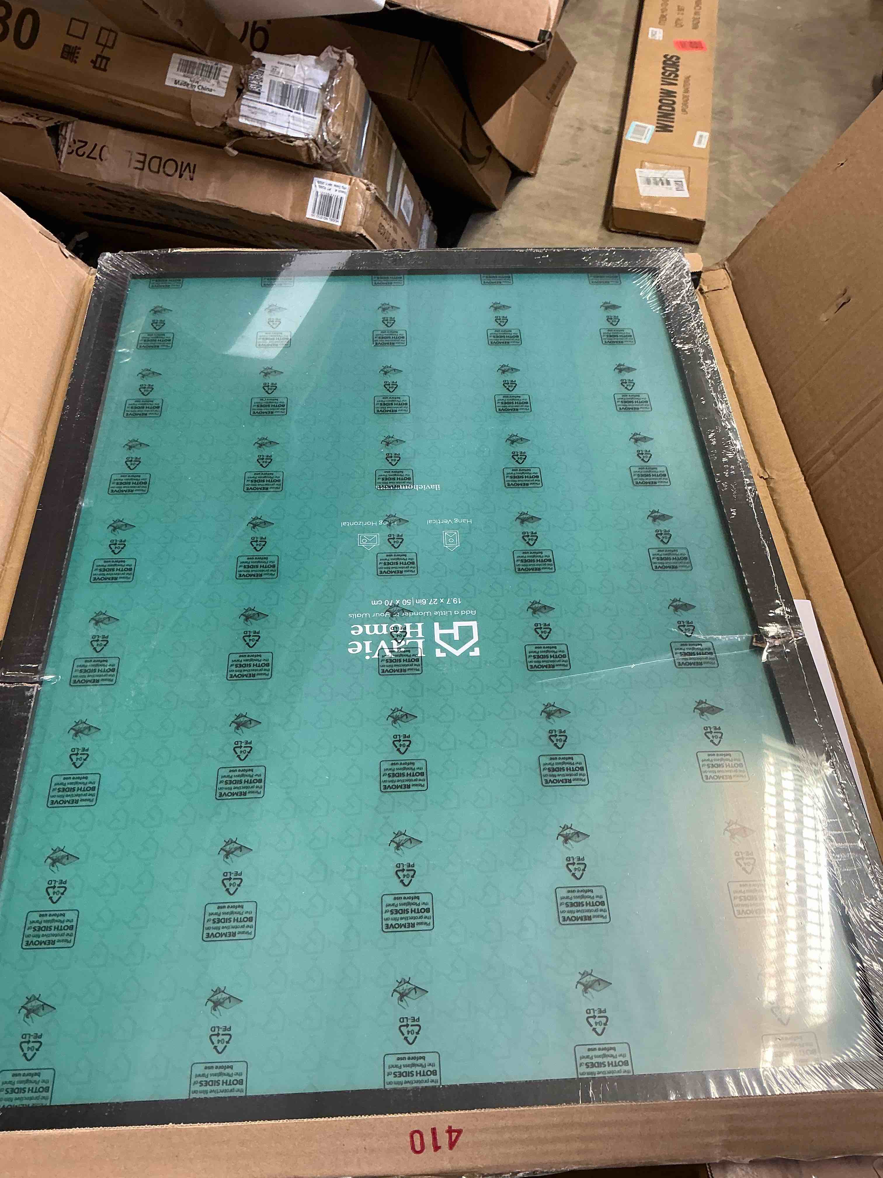 LaVie Home - 22.37 x 34 inch puzzle frame for photos or puzzles 22.37 x 34 inches without passport, with polished plexiglass, horizontal and vertical, black color