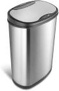NINESTARS Stainless Steel DZT-50-25 Motion Sensor Trash Can, Large, 50liters, Silver