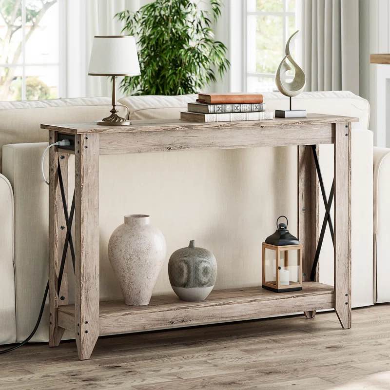 Samha 47.2'' Console Table with Charging Station