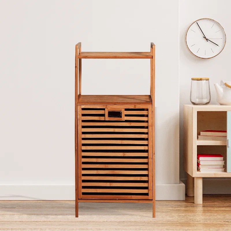 Bamboo Cabinet Laundry Hamper
