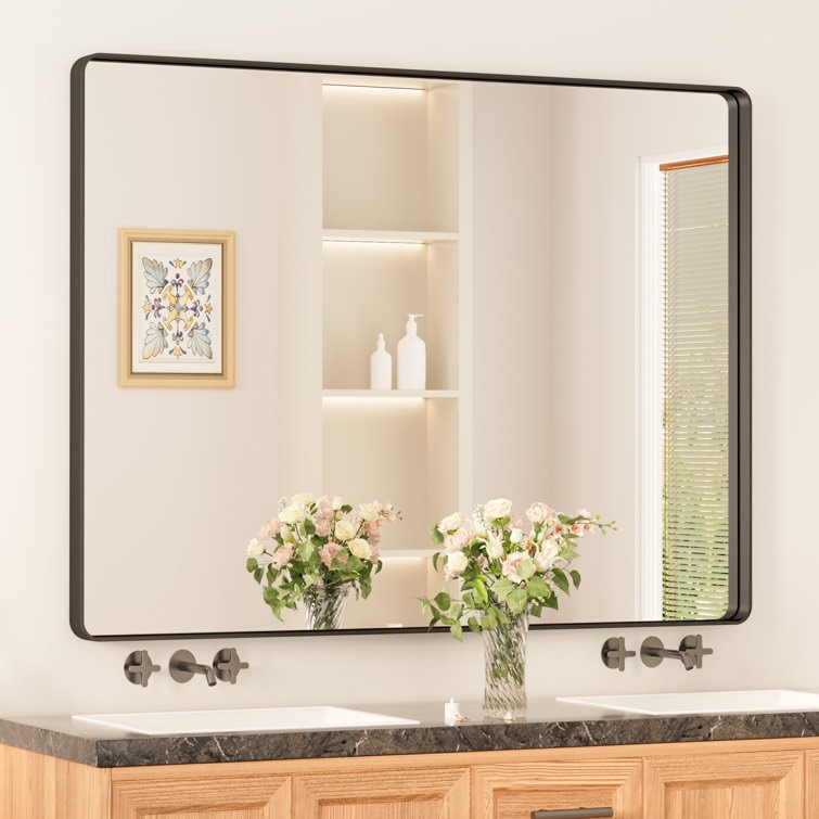 Leaderville Aluminum Framed Decorative Bathroom Vanity Mirror Wall Mirror