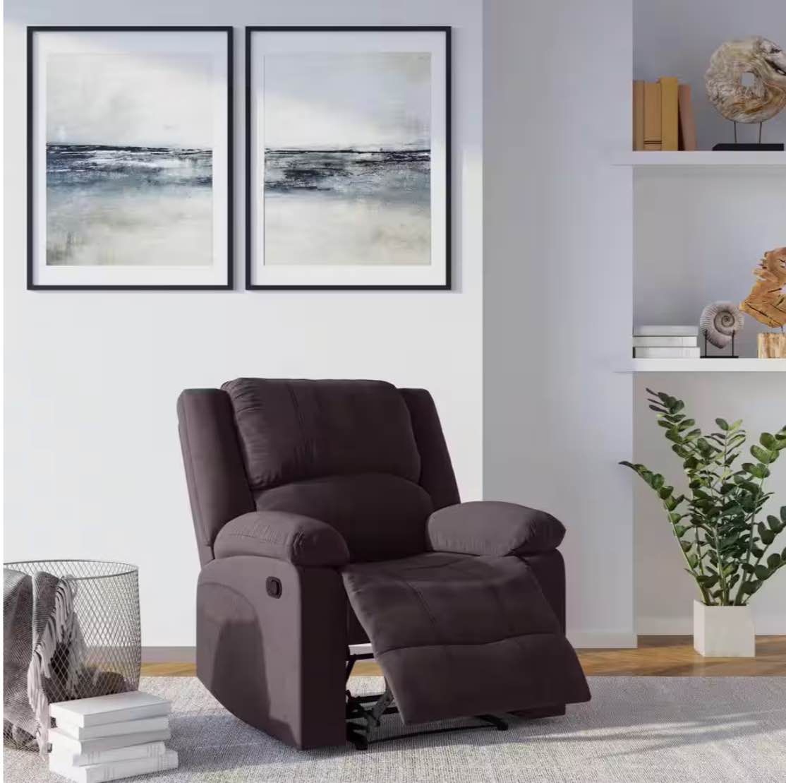 Preston Chocolate Microfiber Standard (No Motion) Recliner