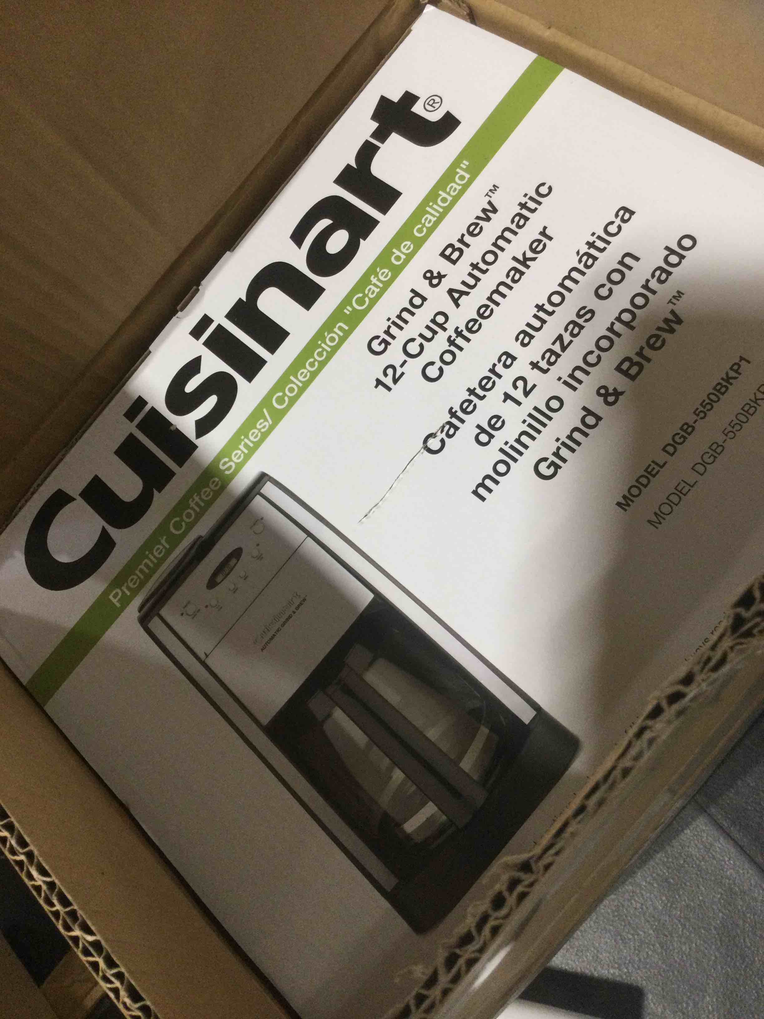 Cuisinart DGB-400 Automatic Grind and Brew 12-Cup Coffeemaker with 1-4 Cup Setting and Auto-Shutoff, Black/Stainless Steel