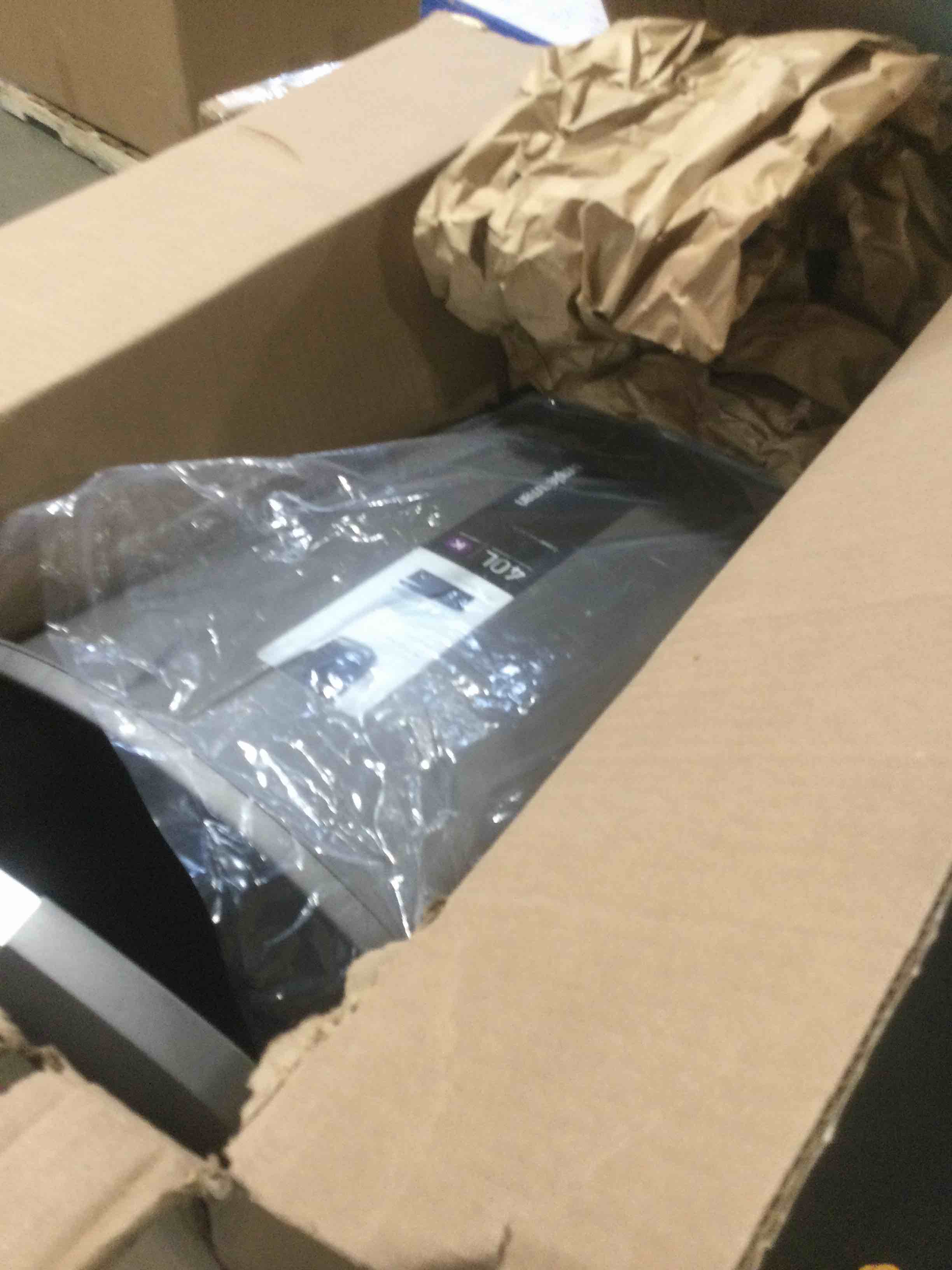 simplehuman 50 Liter / 13 Gallon Semi-Round Kitchen Step Trash Can with Secure Slide Lock, Grey Plastic