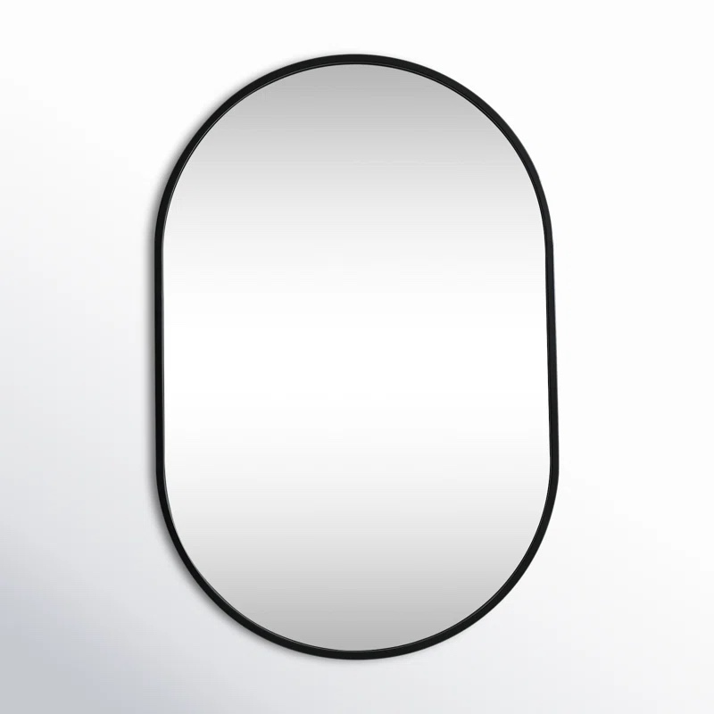 Sabine Metal Curved Oval Wall Mirror