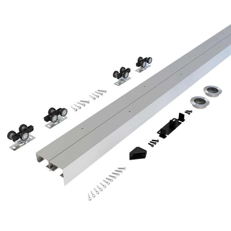 JUBEST Bypass Sliding Door Hardware, Bypass