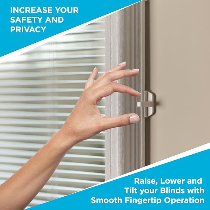 White Cordless 22" x 36" Aluminum-Blinds Add-On Raised-Frame Patio-Door & Window