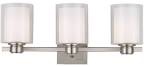 allen + roth Merington 21.5-in 3-Light Brushed Nickel Transitional Vanity Light.