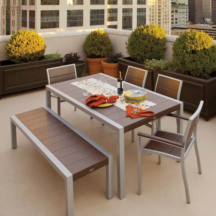 trex outdoor surf city 6 piece dining set