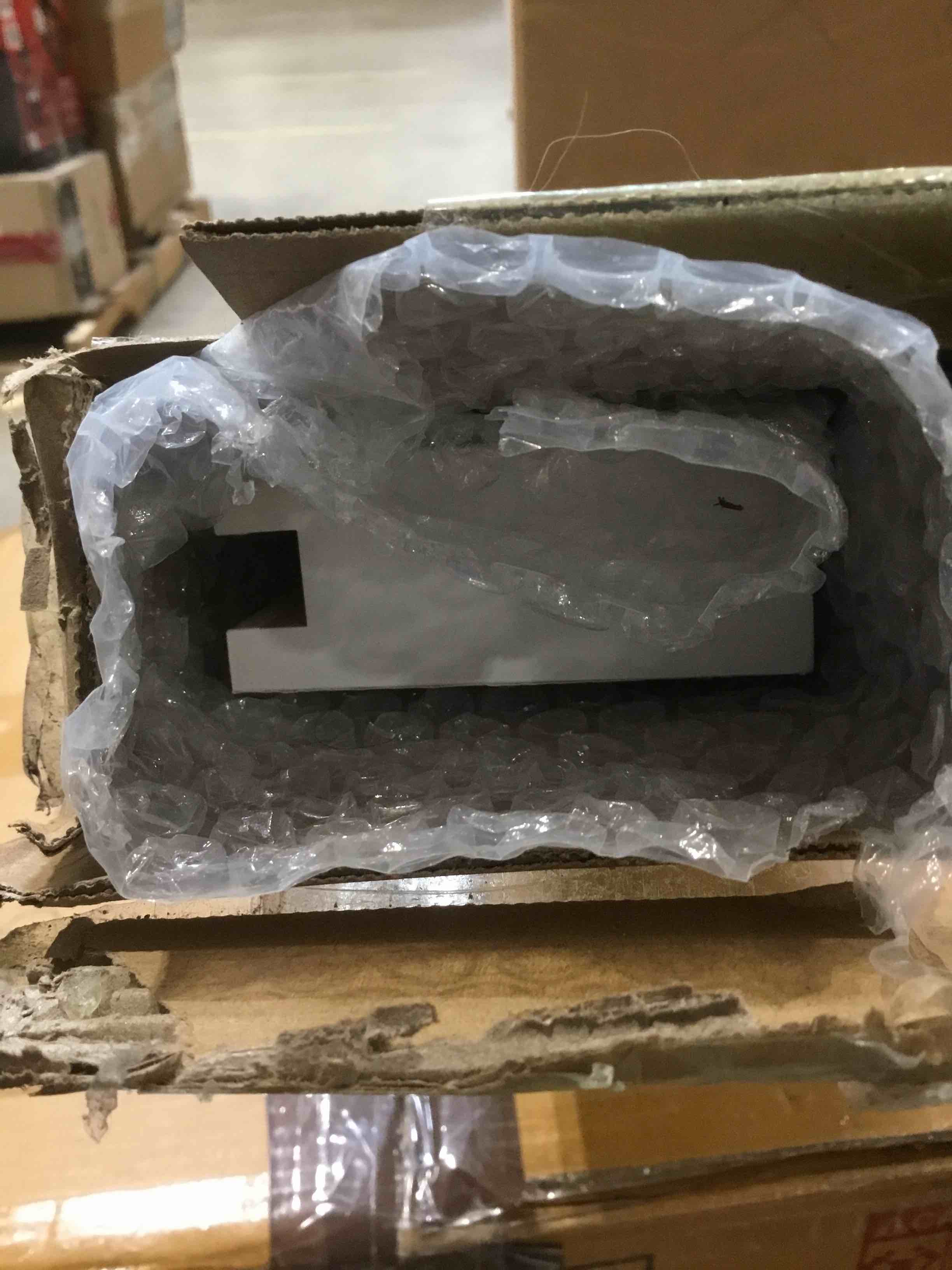 Condition photo showing As Is for MDF Barn Door Easy Assembly -Solid Slab Covered with Water-Proof PVC Surface with Hardware Kit