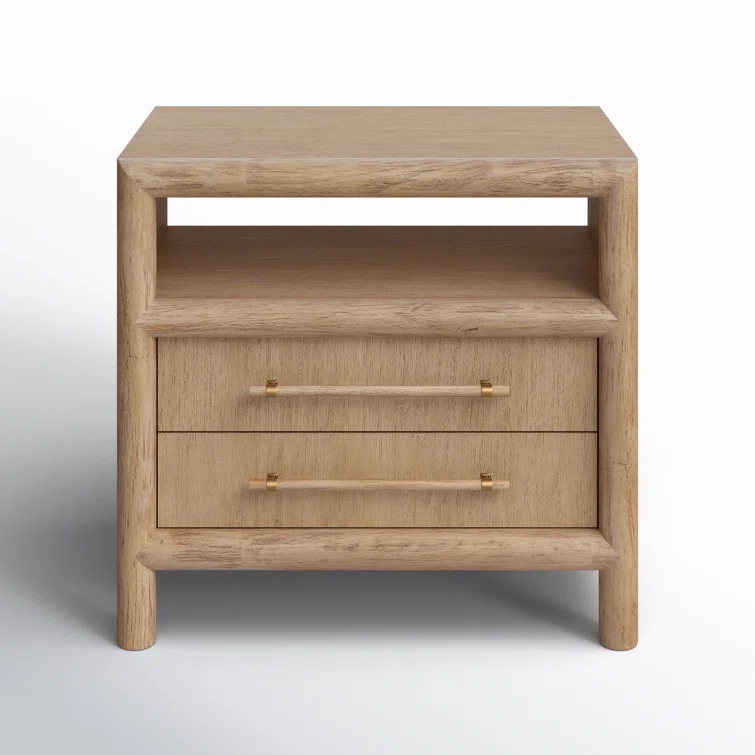 colleen 2 - drawer nightstand in brown