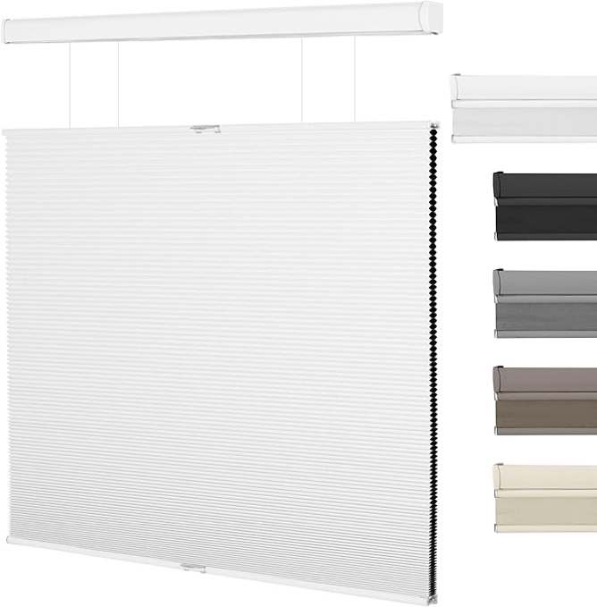 MYshade Top Down Bottom Up Shades Cordless Cellular Shades Blackout Blinds for Indoor Windows Room Darkening Window Blinds & Shades Easy to Install 24" W X 50" H (Beige)