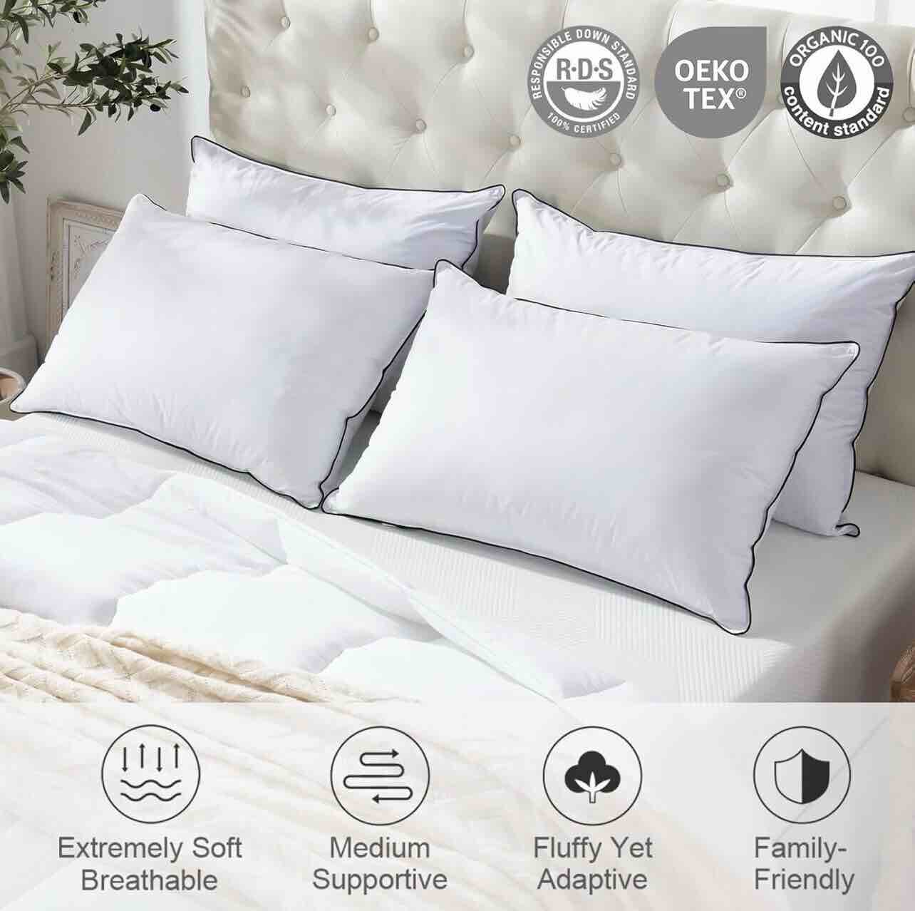Medium Firm Feather Down Pillow
