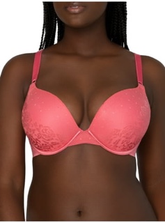 Secret Treasures Tailored T-shirt Bra 38ddd Coral Silk -underwire/light Pad