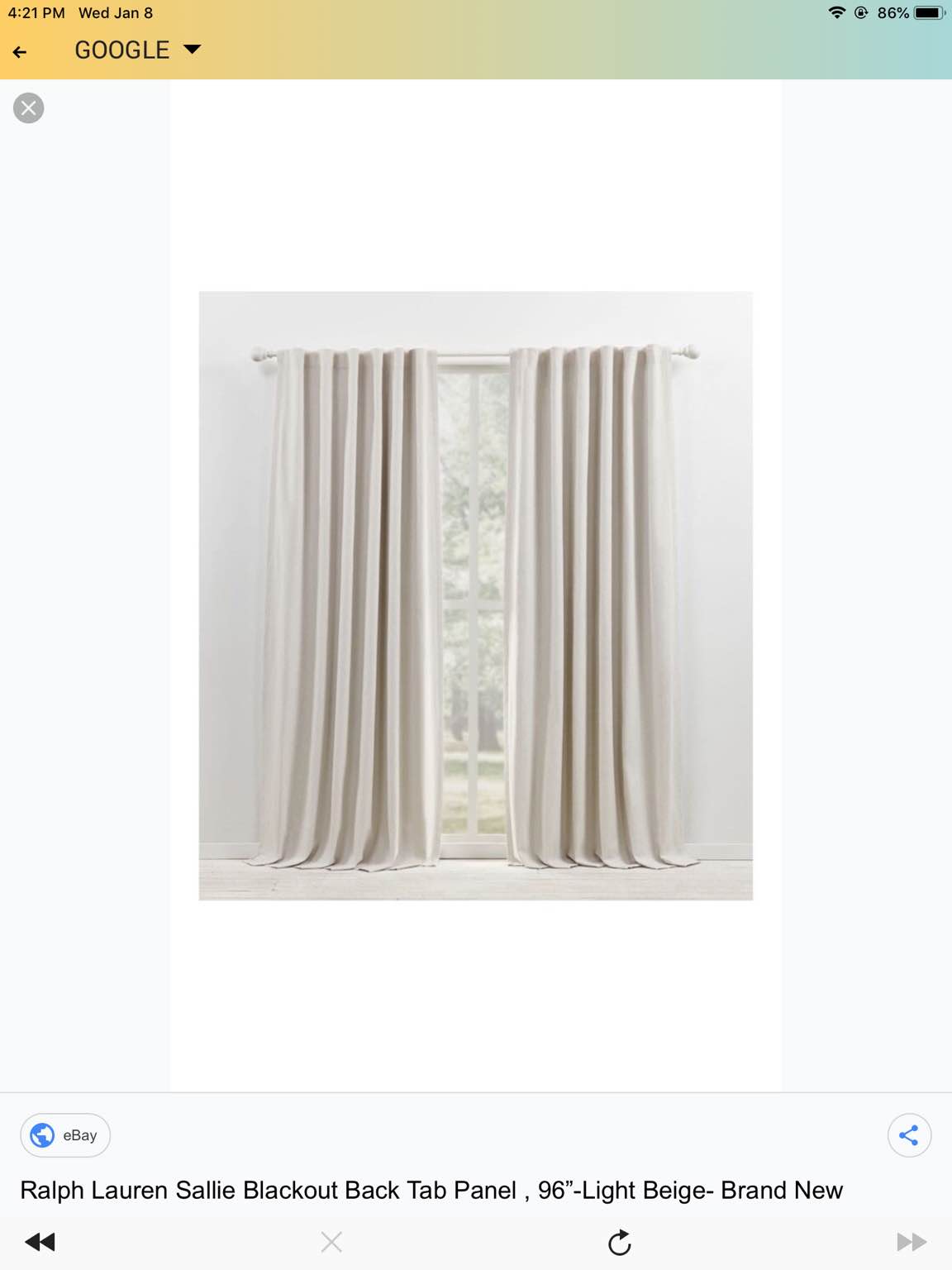 Ralph Lauren Sallie black tab panel linen 