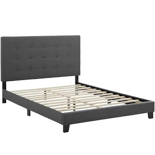 gray bed frame