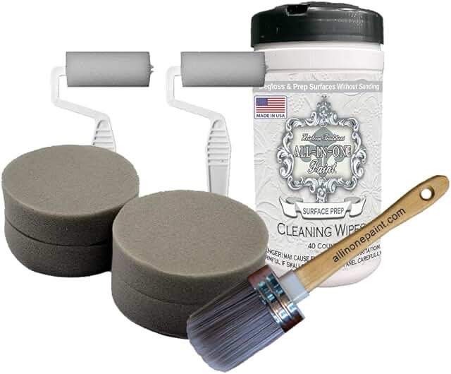 heirloom traditions paint kit (paint, sealer, brushes, applicator), white