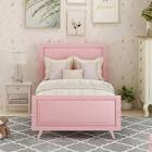 Twin Bed Frame, Pink. Similar to Stock Photo. Potentially missing parts
