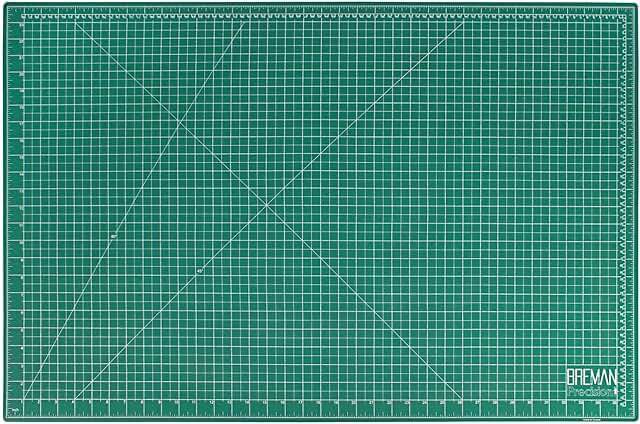 NEWBRAUG 36'' × 48'' Large Self Healing Cutting Double Sided 5-Ply Mat, Big Cutting Board for Rotary Cutting, Quilting, Sewing, Craft, Fabric & Scrapbooking(Green/Black)