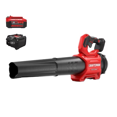 CRAFTSMAN V20 Brushless RP 20-volt Max 410-CFM 110-MPH Battery Handheld Leaf Blower 5 Ah (Battery and Charger Included)