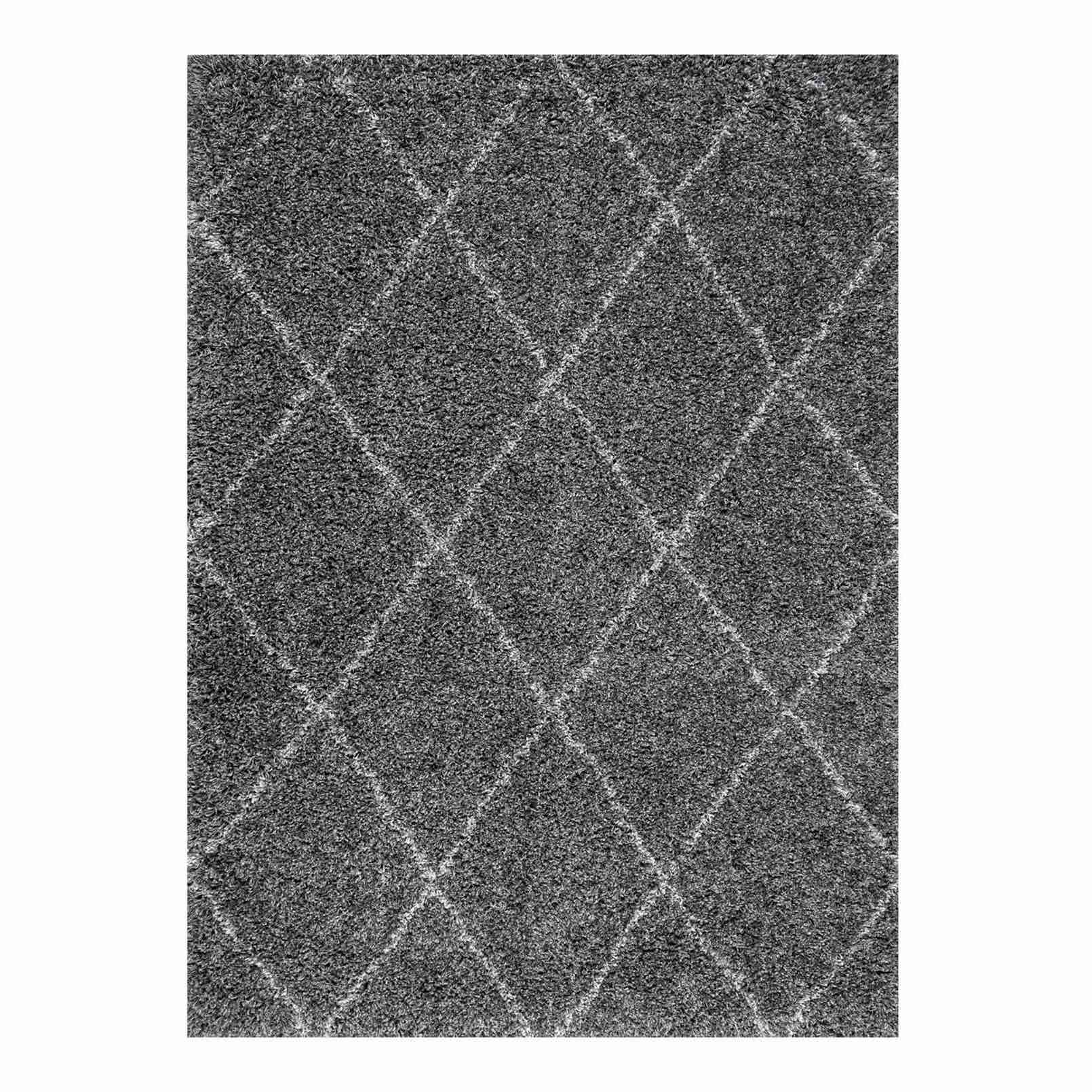 Shanna Easy Shag Gray 5’3 ft. x 7’6ft. Area Rug