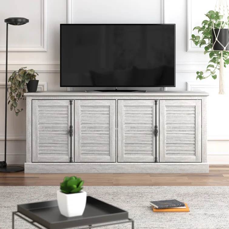 Malyha Louvered 4 Door Tv Stand