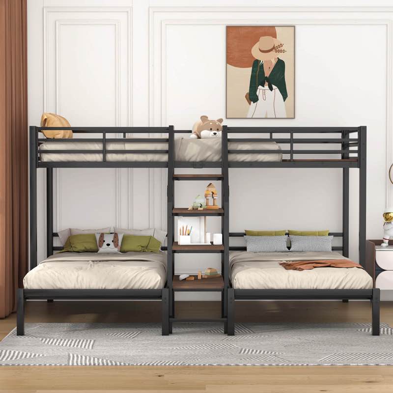 Cavedon Twin over Twin Triple Bunk Bed with Shelves by Isabelle & Max?