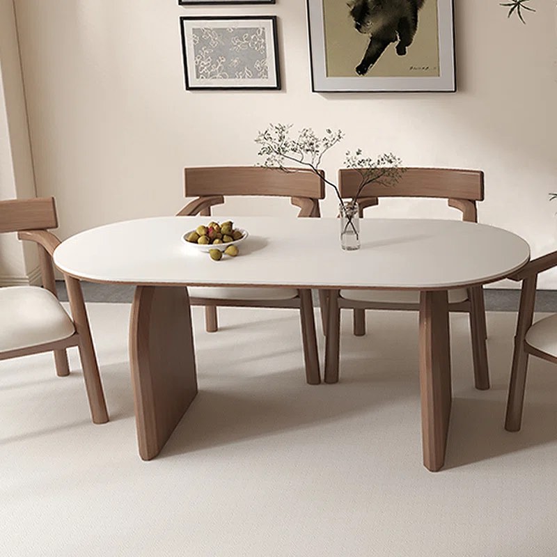 Dekendrick Oval Solid Wood Base Dining Table