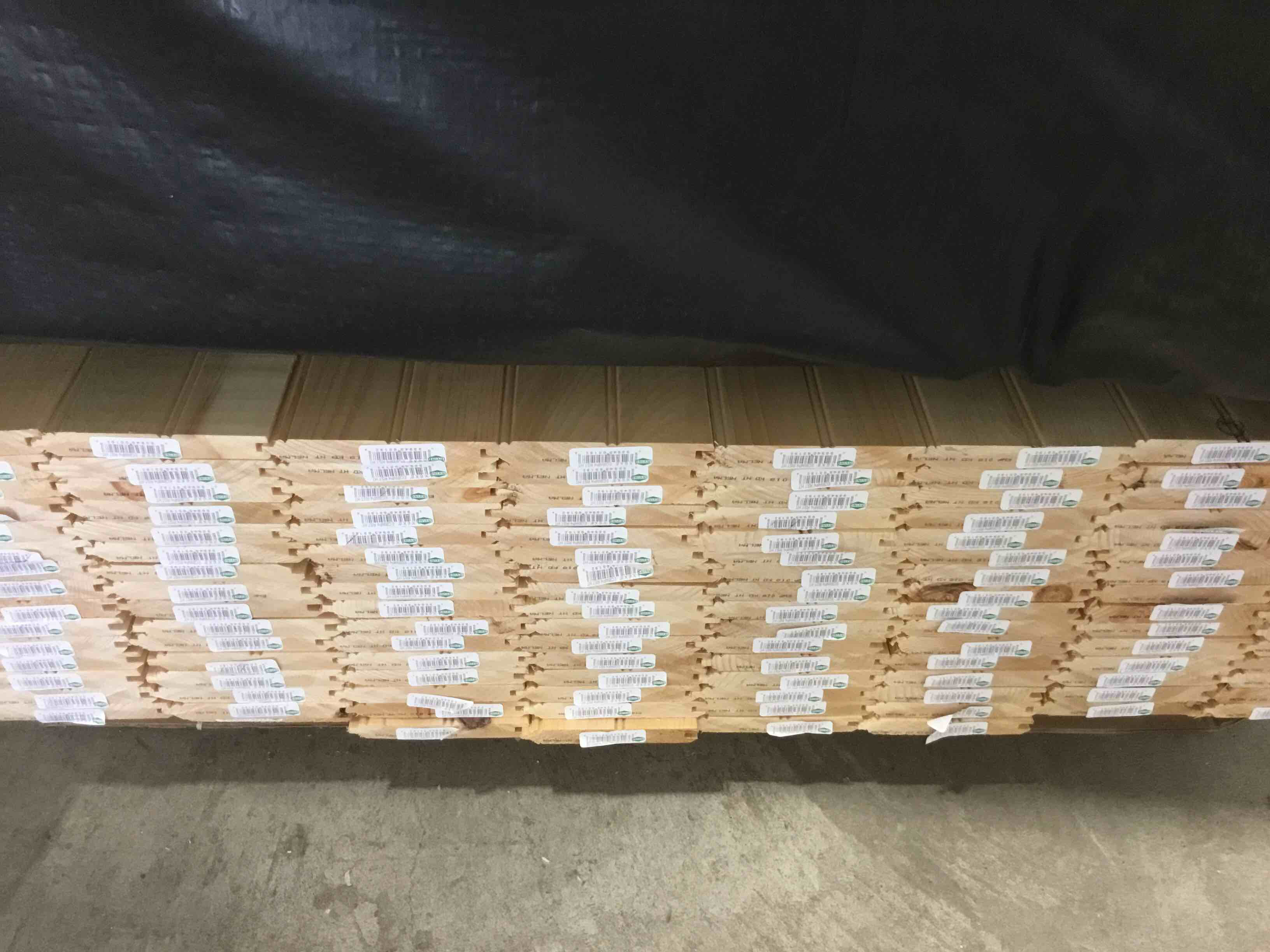 Eastern White Pine Tongue and Groove  1”x6”x8’ Wall Paneling ECBWP4  Pattern Outs.