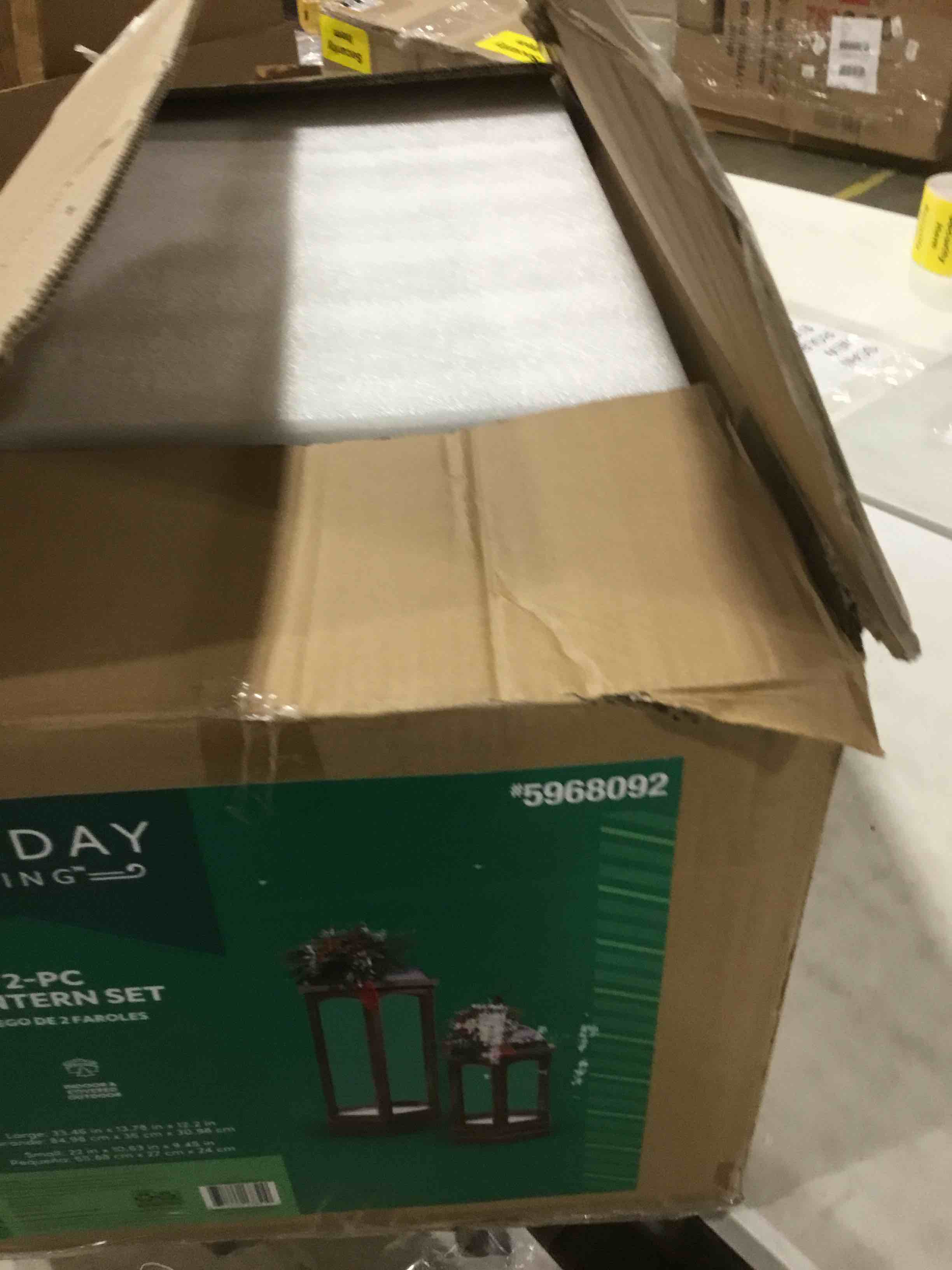 Holiday Living 2-count Wood Lanterns Decoration