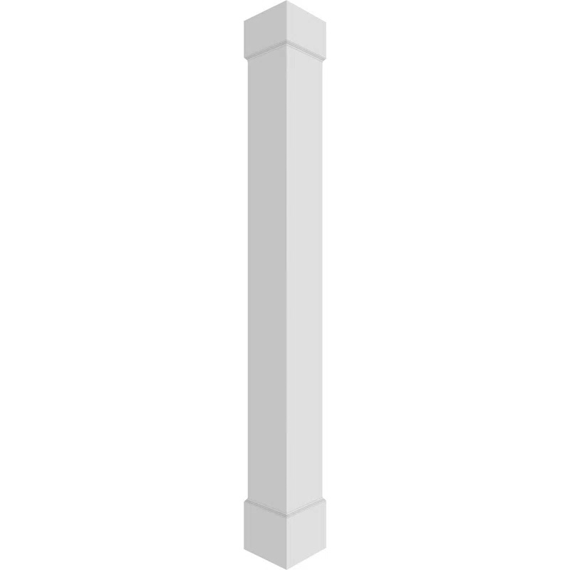 Craftsman Classic Square Non-Tapered Smooth PVC Column Kit, Standard Capital & Standard Base
