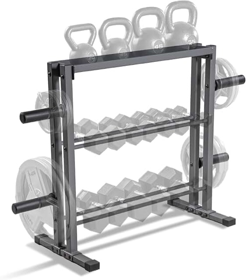 Marcy Weight Storage Organizer Racks for Dumbbells, Kettlebells, Weight Plates