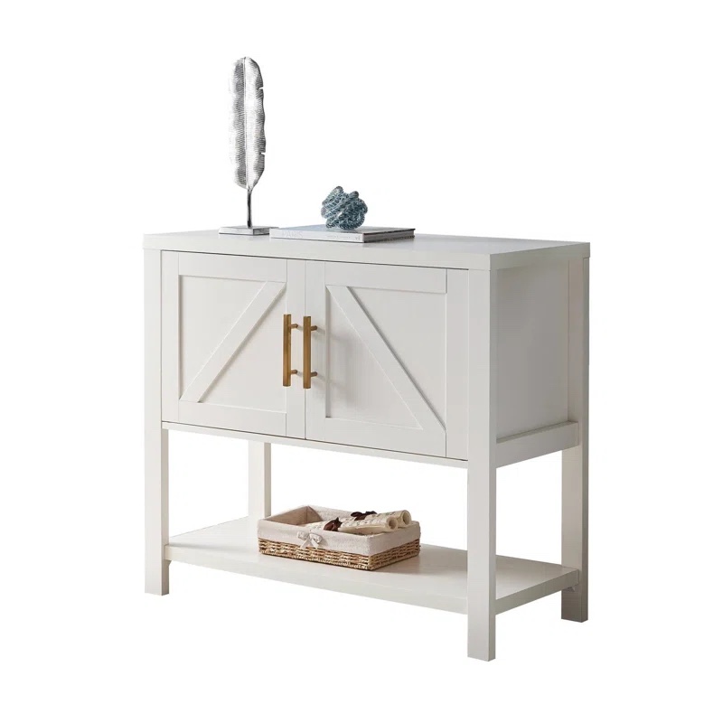 Amleto 36" 2-Door Modern Console Table, Buffet Storage Cabinet