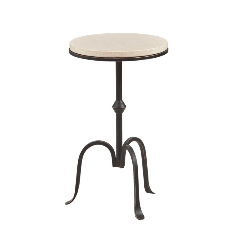 Sayre Genuine Marble Top End Table
