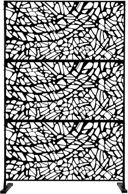 6 ft. H x 4 ft. W Stanaford Durable Metal Privacy Screen with Decorative Patterns