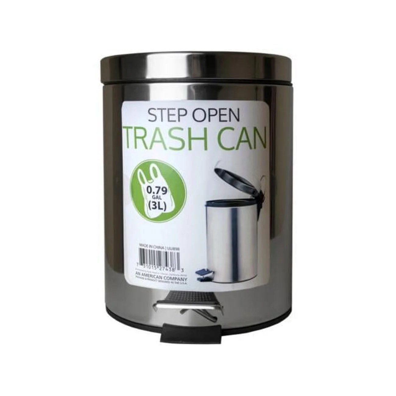 Kole Imports UU898 3 ltr Step Open Trash Can