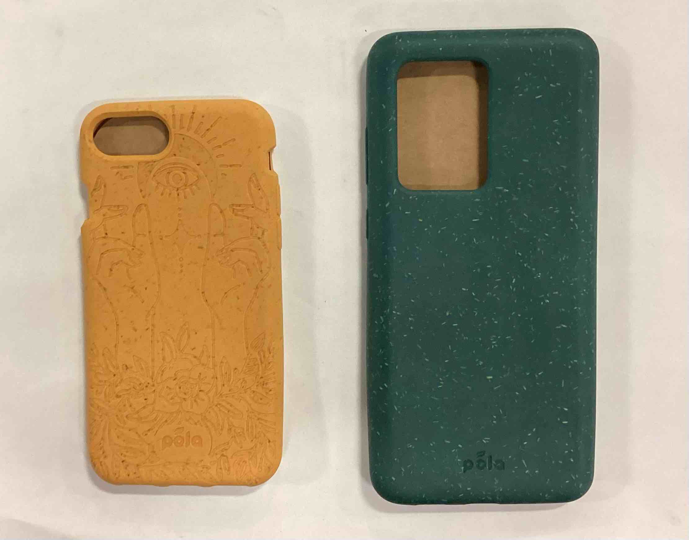 Assorted Pela Eco- Friendly iPhone 6/6s/7/8/SE ( 31046 Rise Mellow Yellow) & Samsung Galaxy S20 Ultra (13741 Green) Phone Case Lot